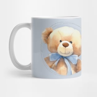 Cute Baby Boy Teddy Bear With A Blue Bowtie Mug